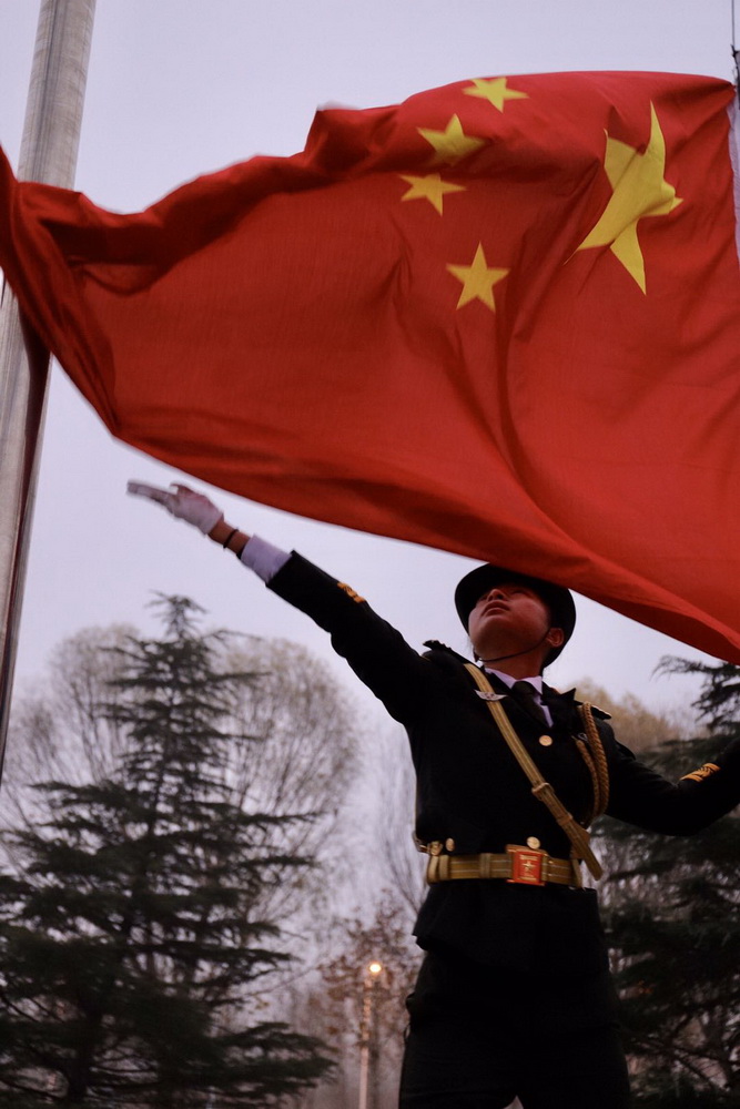 升旗仪式现场